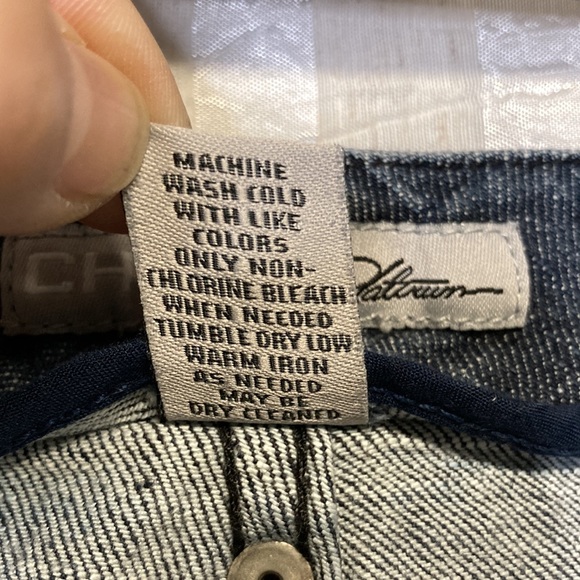 Chico’s blue denim pedal pushers/capri jeans, Chico’s size 3/Large - Picture 6 of 14